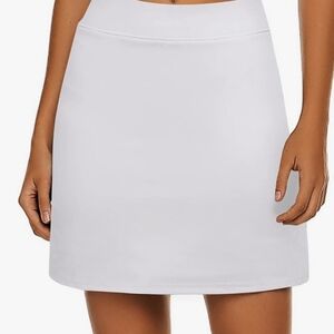 Like NEW Athletic White Skort. Soft, gently snug biker type shorties underneath